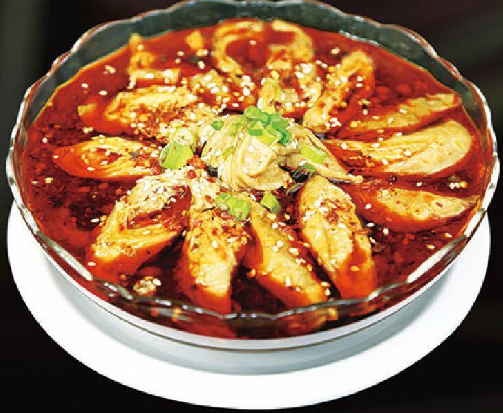 Poached Pork Intestines