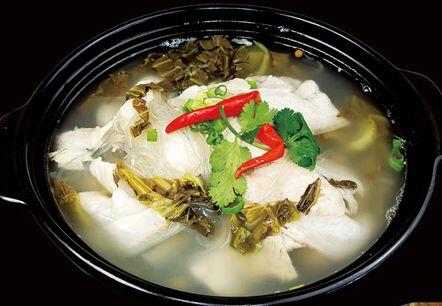 Pickled Cabbage Withinly Sliced Pork In Clay Pot