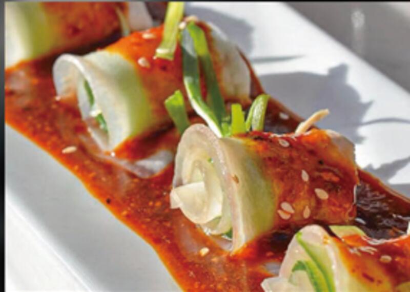 Sliced Pork W/Spicy Garlic Sauce