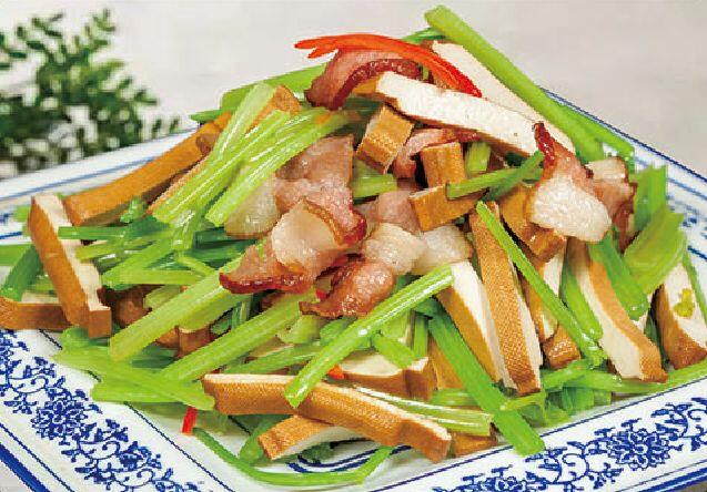 Dry Bean Curd Cooked W/Smoked Pork